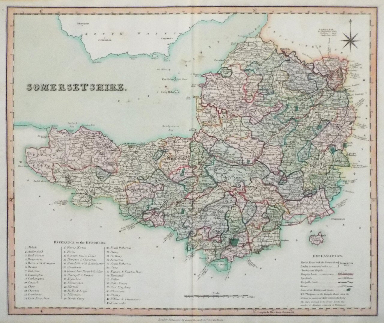 Map of Somerset - Teesdale